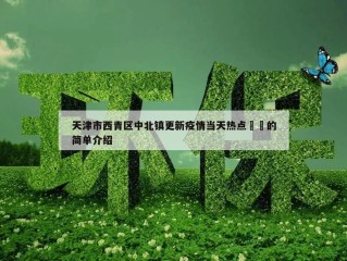 天津市西青区中北镇更新疫情当天热点㊙️的简单介绍